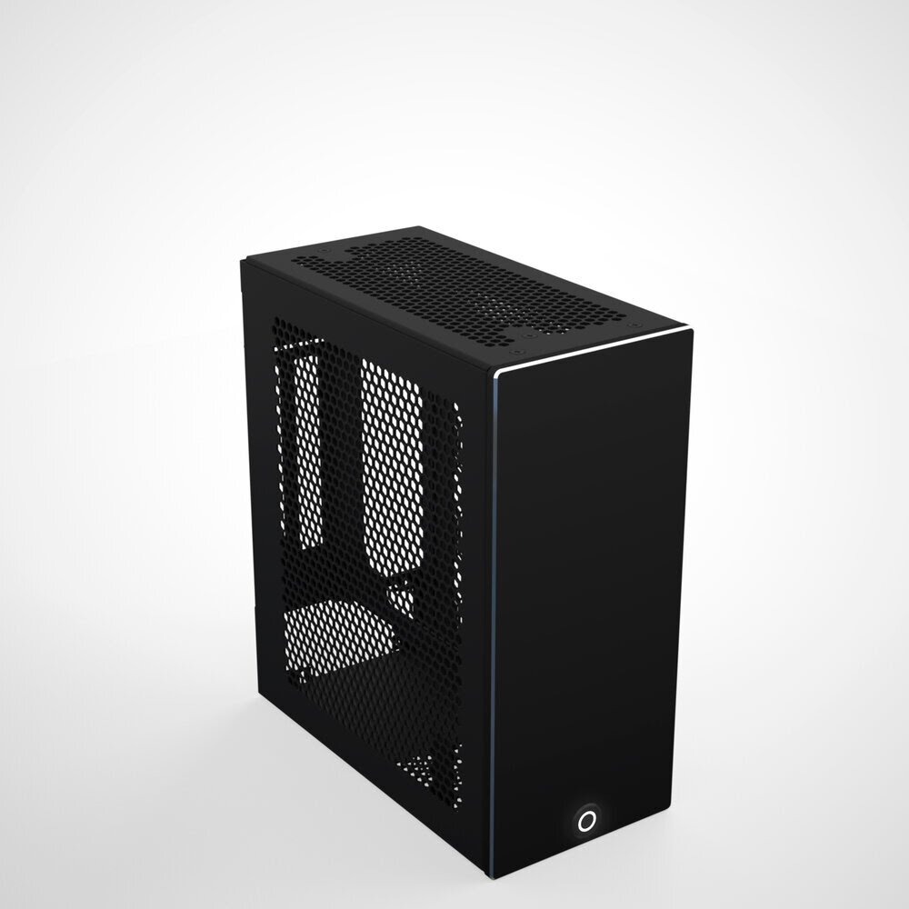 Velkast 3 with an inverted body: bottom exhaust vents on top and PSU mount on the bottom