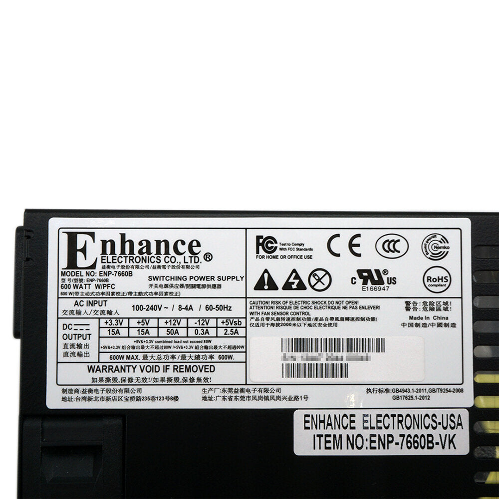ENP-7660B-VK 600W Nonmodular Alternate